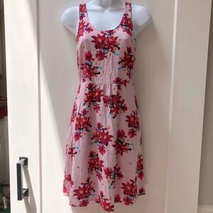 Roxy floral pink skater dress woman’s size S‎